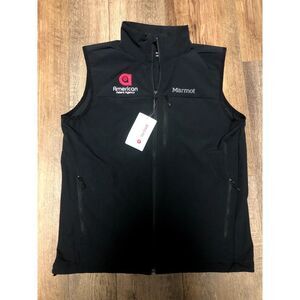 Marmot Men's Full Zip Tempo Vest in Black - Size Medium.